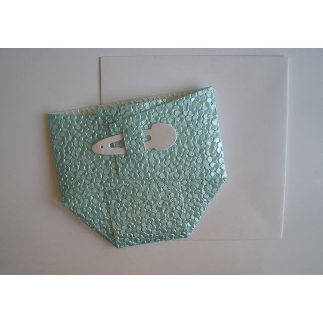 Baby Diaper Pocket DIY Invitation with Envelopes x 10 Nautical Navy & White