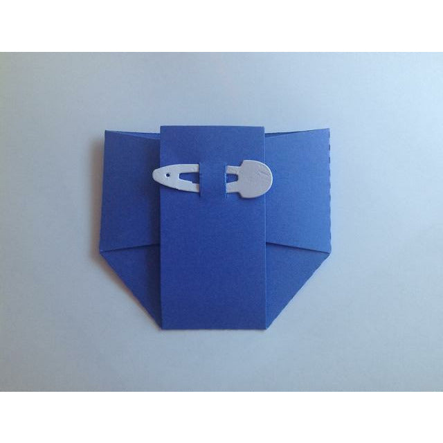 Baby Diaper DIY Pocket Blue & Envelope