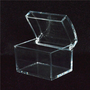 Blank Acrylic Treasure Chest Favor Gift Boxes x 12