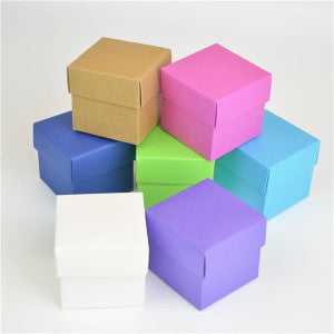 Cube Blank Favor Boxes Packaging Boxes Gift Boxes Pack of 10 Choose Colour