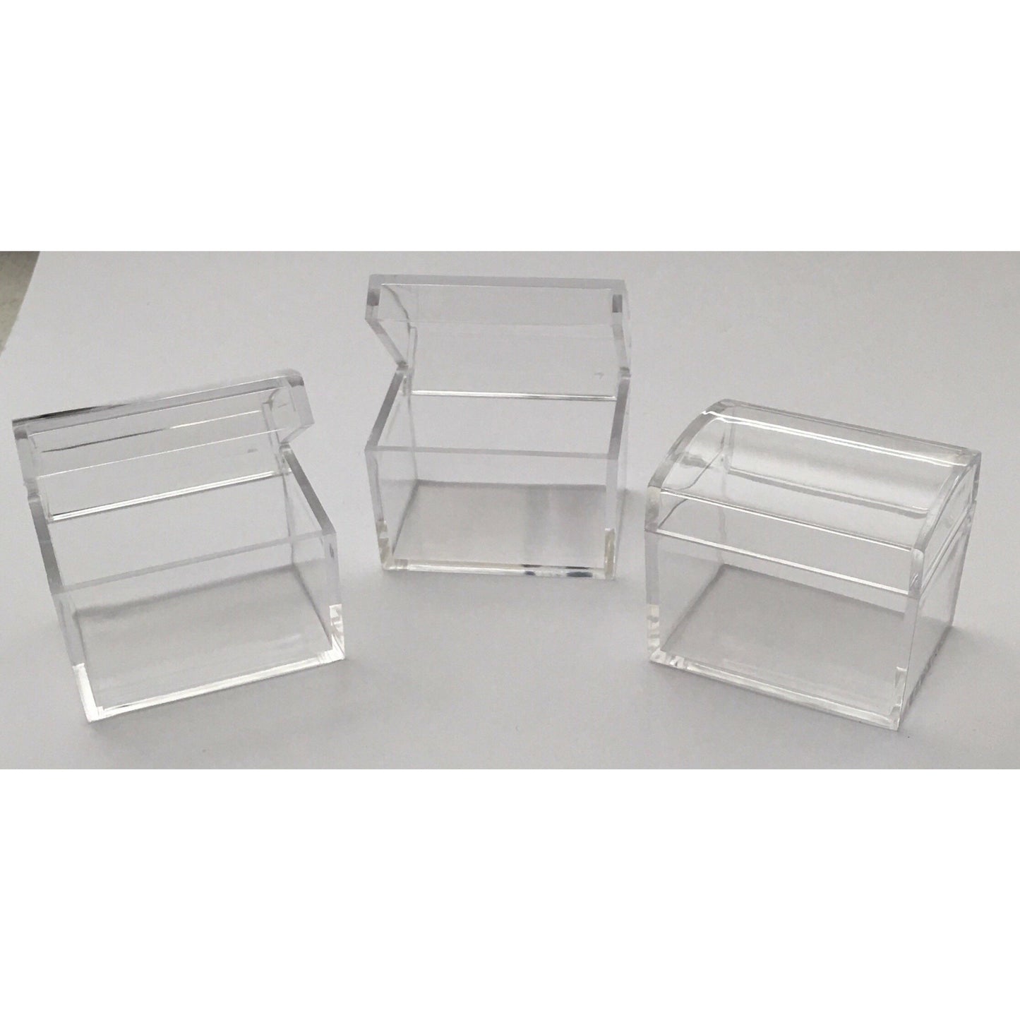 Blank Acrylic Treasure Chest Favor Gift Boxes x 12