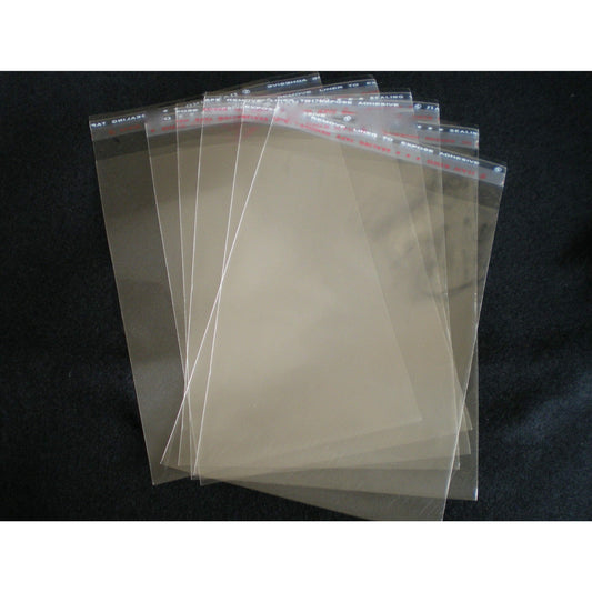 315 X 320mm Cellophane Clear Resealable Bags Fits 12"x12" Pack of 100 Bags