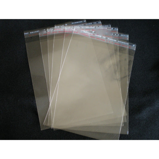 350 X 480mm Cellophane Clear Resealable Bags Fits A3 Pack of 100 Bags