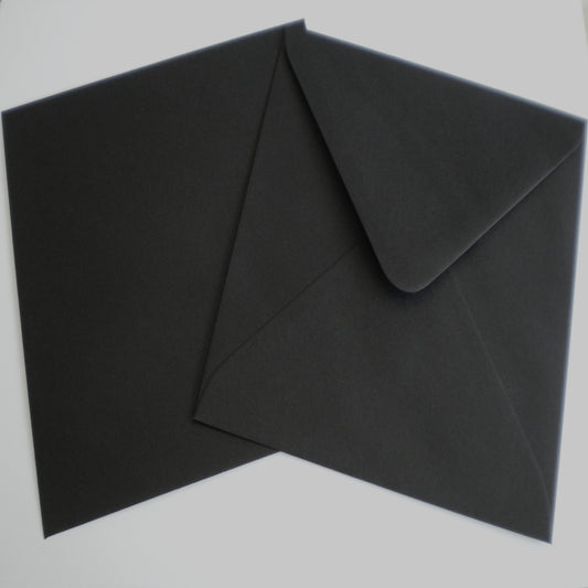 Coloured Envelopes, Black x 20 Choose size /Quantity Recycled Quality 120 gsm