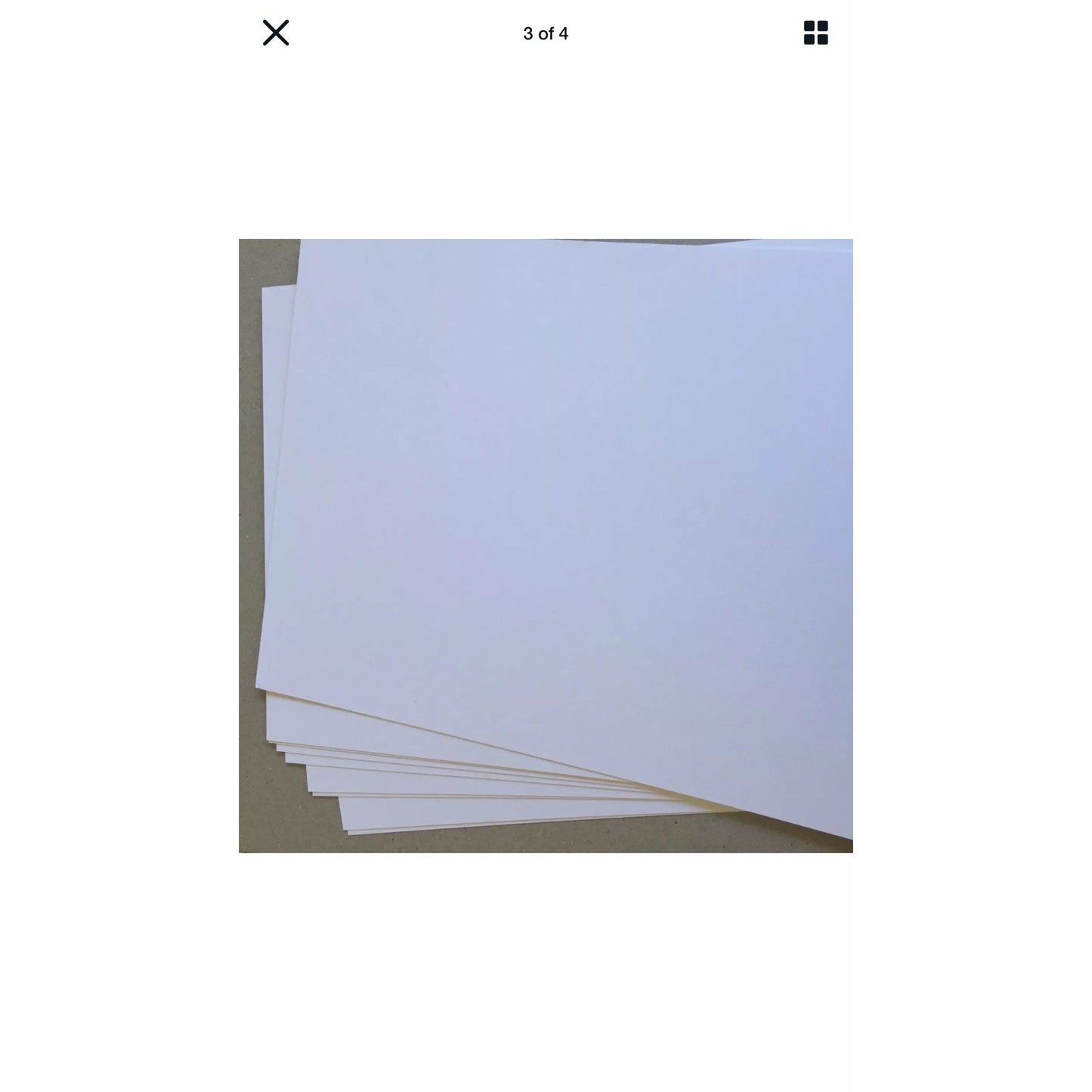 White Smooth Card 250gsm Pack of 20 Sheets choose size