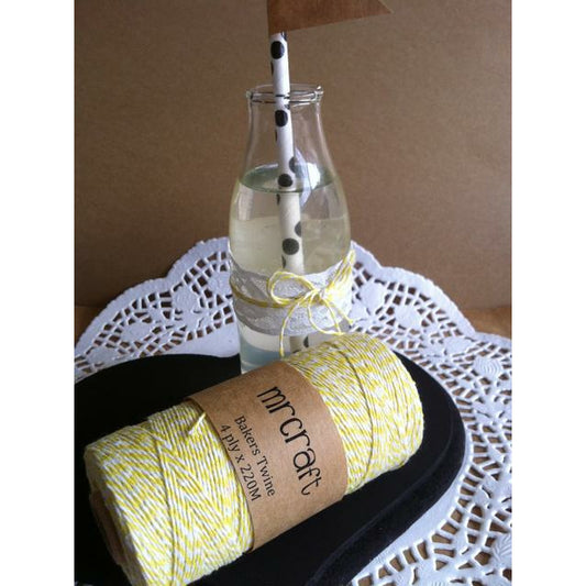Twine - Yellow and White 220metres