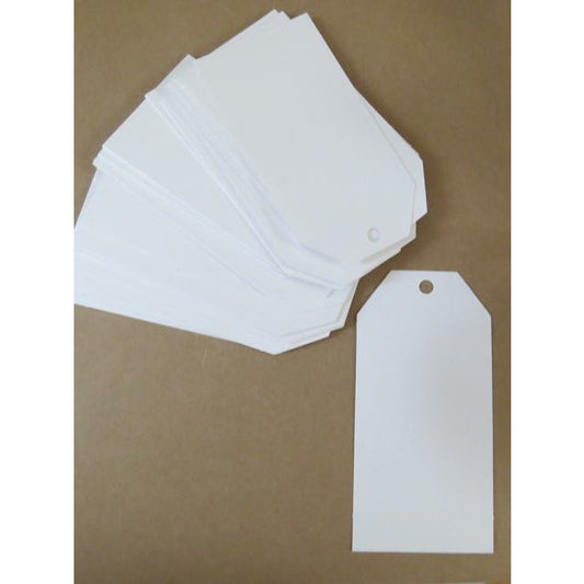 White Large Gift Tags White 60 x 120mm x 50 tags.