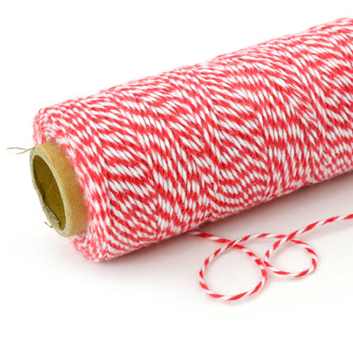 Twine - Red and White 220metres