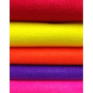 Felt Squares Acrylic Pack of 10 Bright Mix