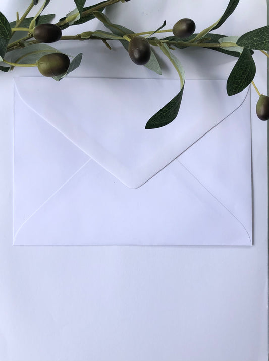 White Smooth Card & Envelopes Various sizes